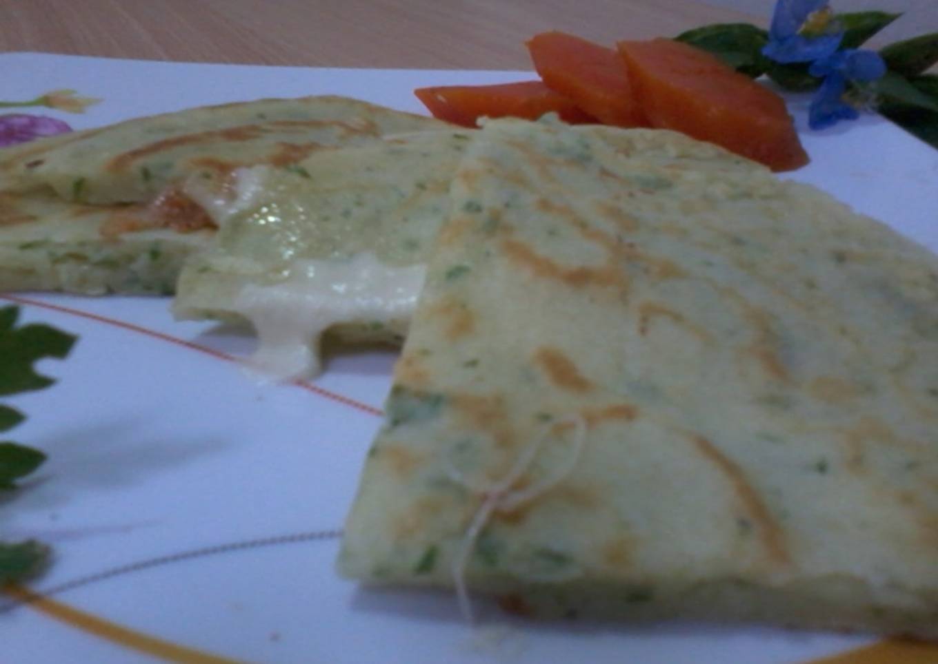 Waffle salado con queso escondido