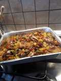 Oven-Baked Chicken with Bell Peppers and Sweet Potatoes