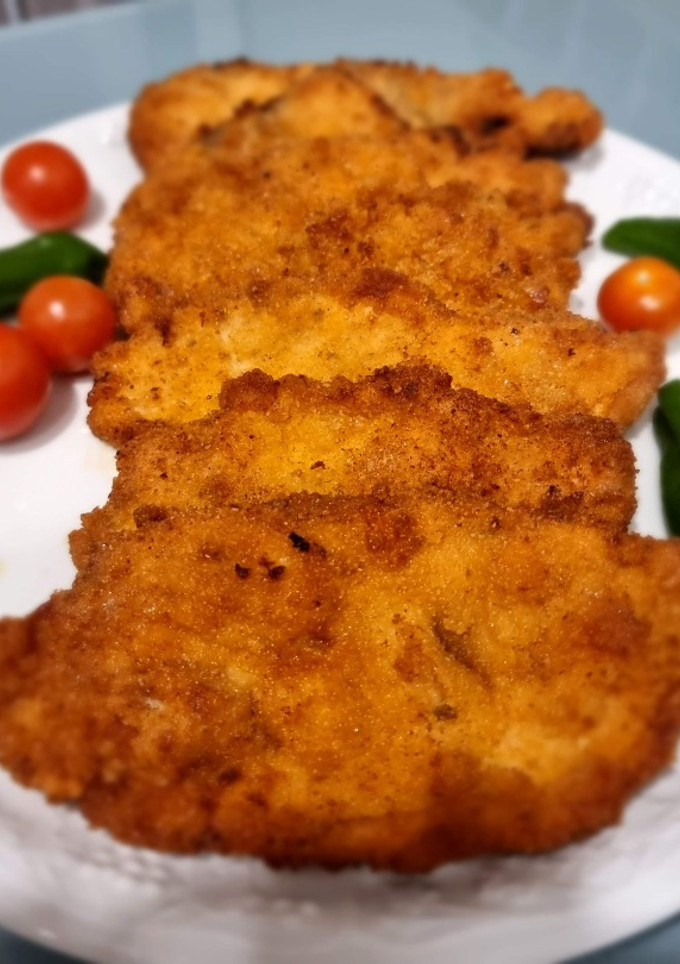 Una foto de Pechugas de pollo rebozadas (Receta de Paqui)