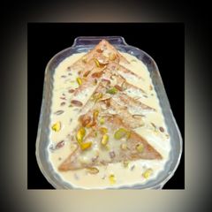 A picture of Shahi Tukray No Condensed milk,  No Cream, No Custard Powder Eid Special.