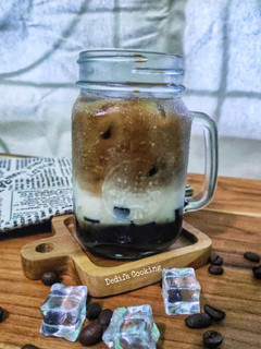Foto resep 225. Es Kopi Susu Cincau Gula Aren