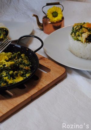 A picture of Persian sour herbs stew (Torshi tareh).