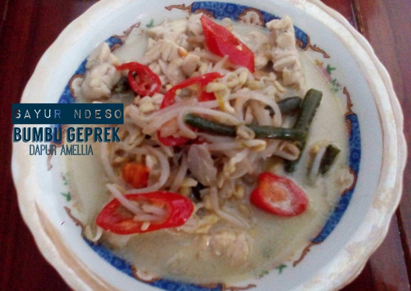 Sayur ndeso bumbu geprek