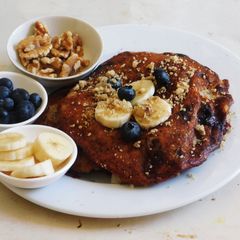 A picture of Golden Soy-Masa Power Pancakes.