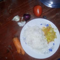 A picture of Plain boiled rice.