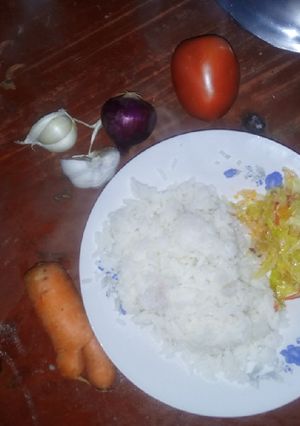 A picture of Plain boiled rice.