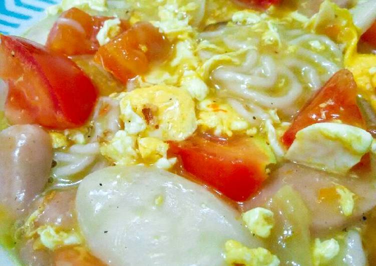 Resep Seblak pedas(rice cake&amp;kerupuk), Enak