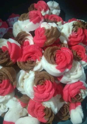 Foto resep Bolu mawar kukus rainbow