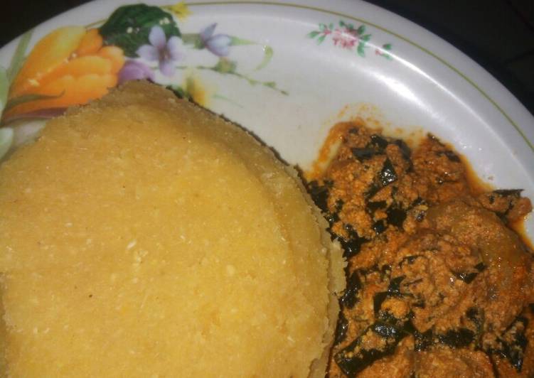 Easiest Way to Make Recipe of Egusi soup with eba