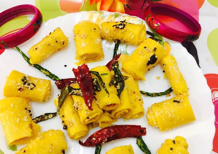 Simple Way to Make Any-night-of-the-week Gujarati khandvi