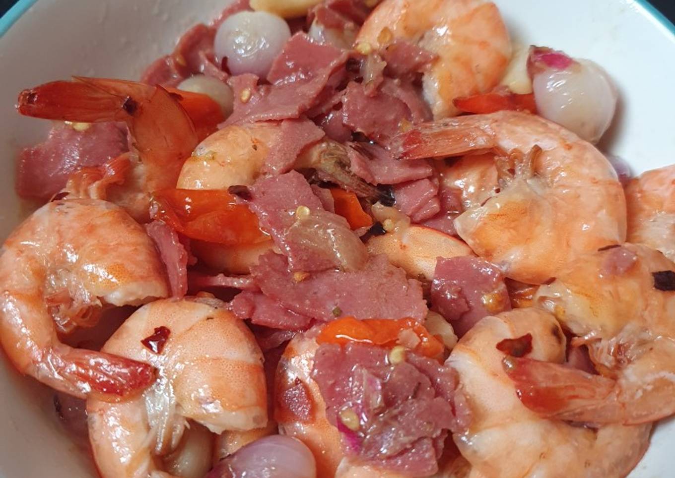 Udang bawang smoked beef