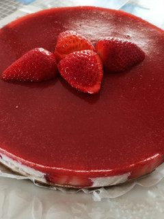 Una foto de Tarta de fresa sin horno