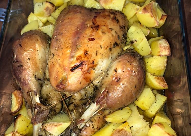 Comment Cuisiner Poulet au four ail&amp;thym