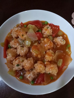 Foto resep Bola bola udang asam manis