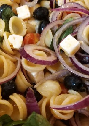 A picture of Greek-Style Cold Pasta.