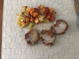 Solomillo con salteado de verduras