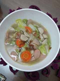 Foto resep Sayur sawi ca bakso sosis