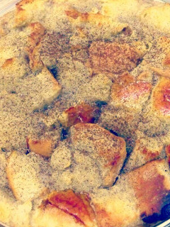 Foto resep baked bread coffee puding