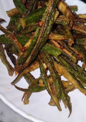 A picture of Crispy Bhindi.