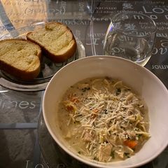 A picture of Creamy Chicken Noodle Soup.