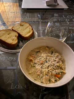 A picture of Creamy Chicken Noodle Soup.