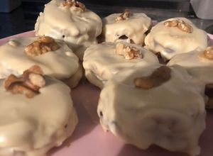 Una foto de Alfajores con nuez, sin gluten