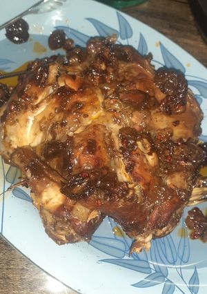 عکسی از دستور مرغ شکم پر با قابلمه
