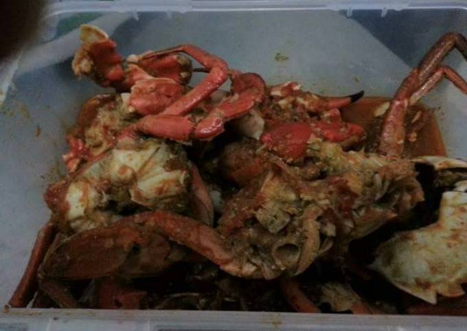 Kepiting asam manis pedas no saus tiram