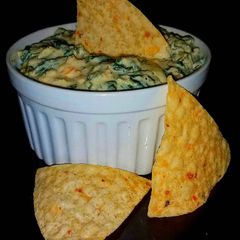 A picture of Mike's Hot & Creamy Seafood Artichoke Spinach Dip.