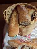 خبز الباغيت 🥖بالقمح الكامل والنخالة🌾
