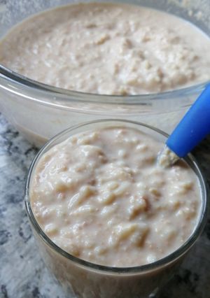 Una foto de Arroz con leche de maní