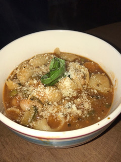 Una foto de Sopa minestrone