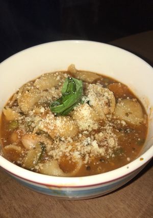 Una foto de Sopa minestrone