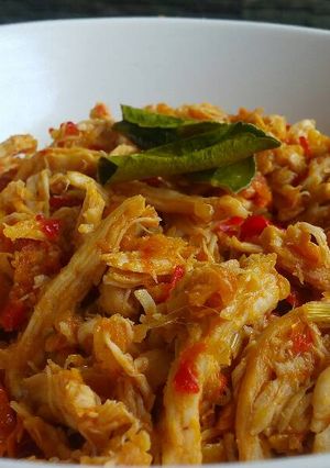 Foto resep Ayam suwir bali super pedas
