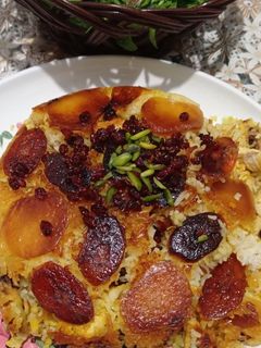 عکسی از دستور مرغ لا پلو