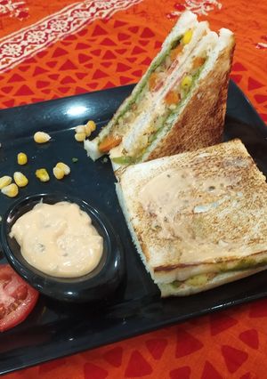 A picture of Vegetable sandwich.