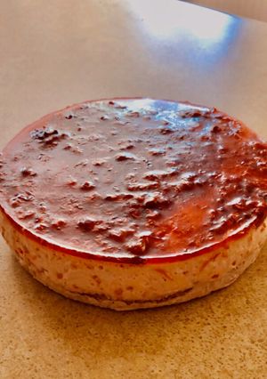 Una foto de Keto cheesecake de frambuesa