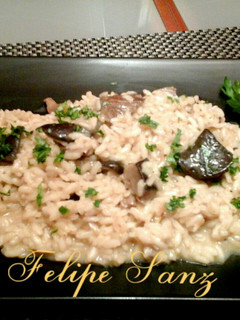 Una foto de Risotto de setas de cardo