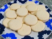 Una foto de tapa de alfajor de maicena