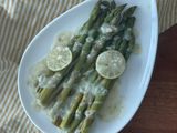 Espárragos al limón y ajo sin grasas