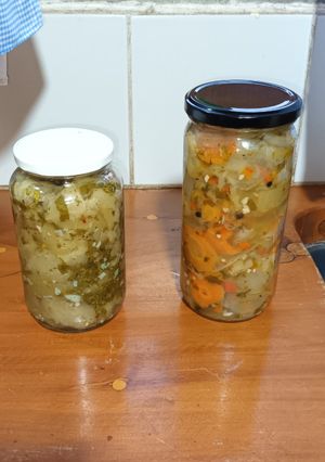 Una foto de Berenjenas en escabeche
