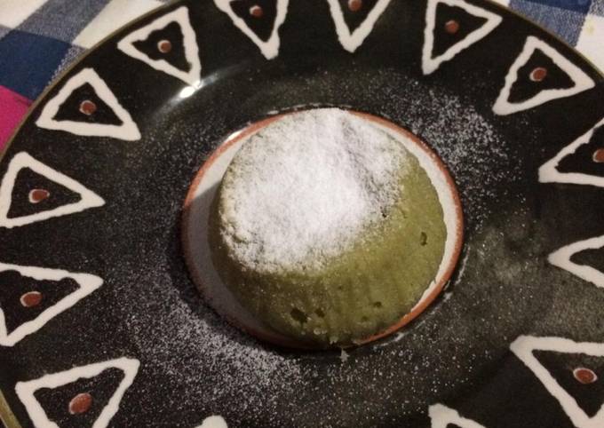 Homemade lava cake matcha cihhhh