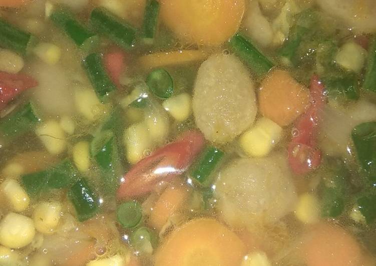Bahan mengolah Baso jagung wortel dan kacang panjang, Lezat Sekali