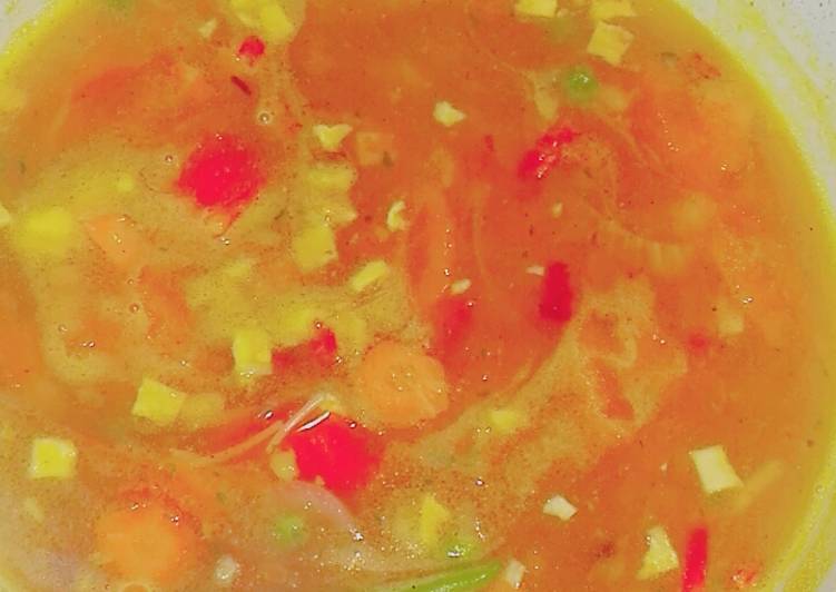 شوربه خضار سريعه