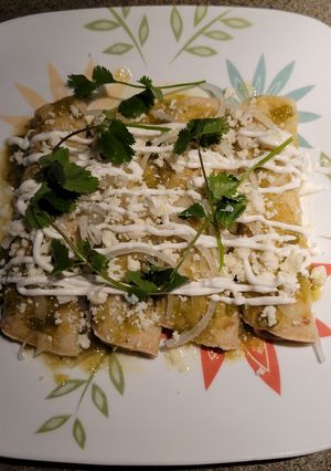 Una foto de Enchiladas Verdes de Pollo