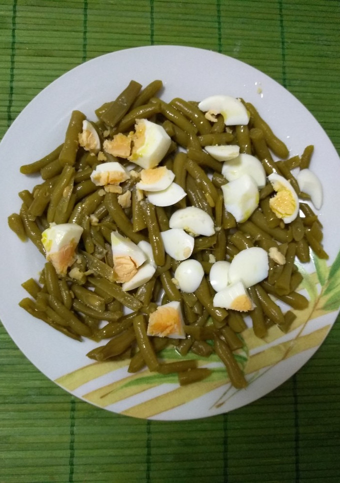 Una foto de Judías verdes con huevo cocido