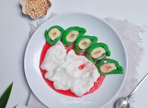 Foto resep 1026. Es Pisang Ijo khas Makasar (Takaran Sendok)