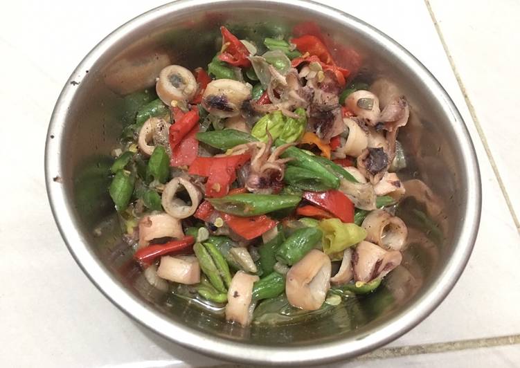 Resep Tumis cumi asin pete yang Enak Banget