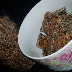 Black and white till chikki A picture of Black and white till chikki.