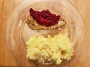 A picture of cranberries or sauce